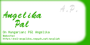 angelika pal business card